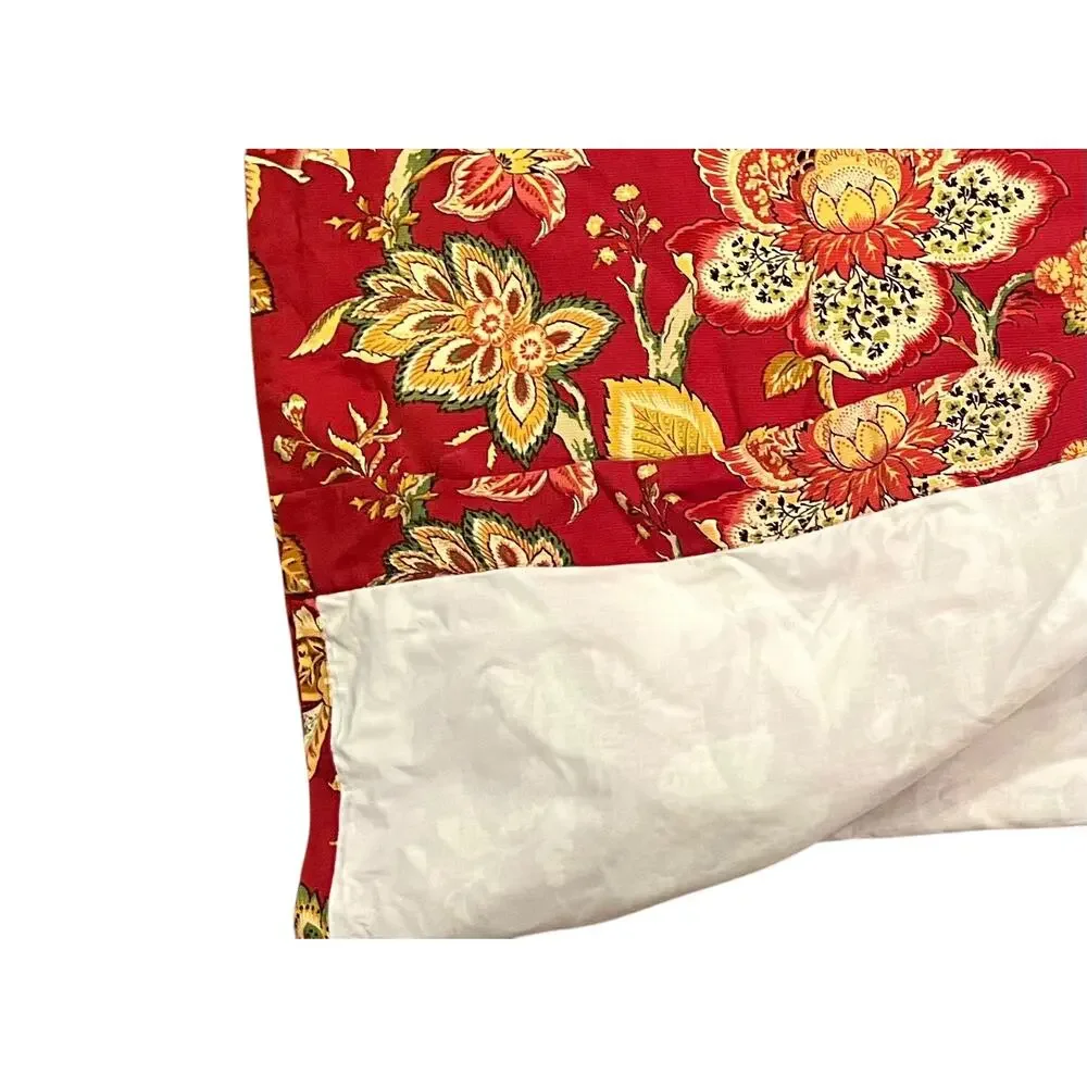 Bay Linens Dianne Morris MURANO Curtain Panel Set of 2 Floral Red Yellow 48 x 84
